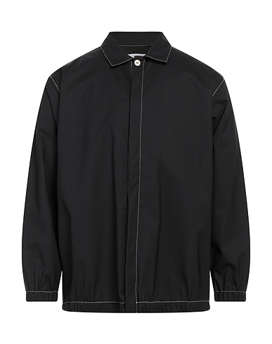 SUNNEI Solid colour shirt Black 100% Virgin Wool