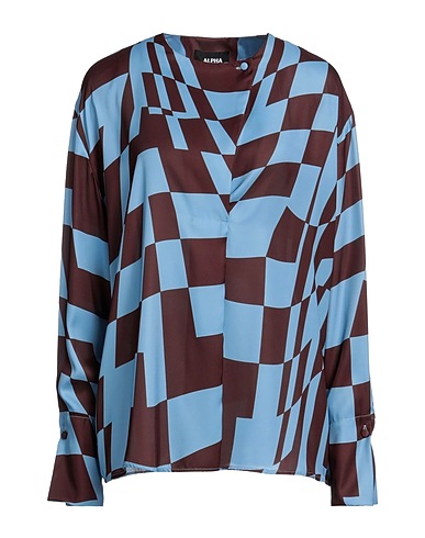 ALPHA STUDIO Top Dark brown 100% Polyester