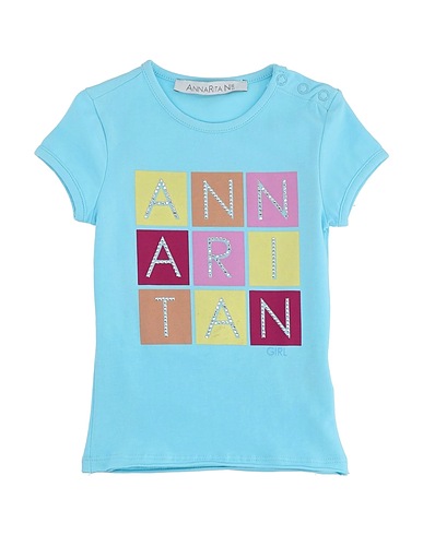 ANNARITA N T-Shirt Himmelblau 95% Baumwolle, 5% Elastan