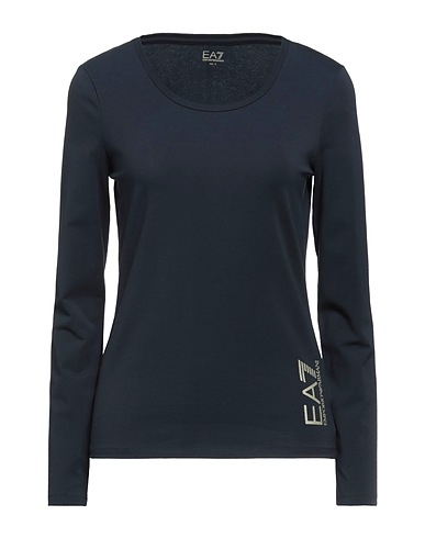 EA7 T-shirt Σκούρο μπλε της νύχτας 95% Βαμβάκι, 5% Ελαστάνη