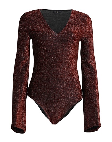 MES DEMOISELLES TOPWEAR Rust 57% Nylon, 33% Metallic Polyester, 10% Elastane