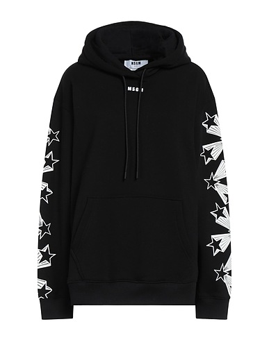 MSGM Hooded sweatshirt Black 100% Cotton