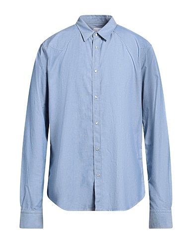 BORSA Solid color shirt PER RIONE FONTANA Light blue 100% Cotton