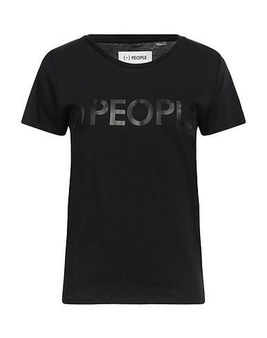 (+) PEOPLE T-shirt Noir 100% Coton biologique