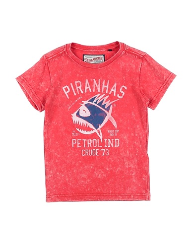PETROL INDUSTRIES Co. T-shirt Red 100% Cotton