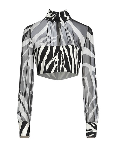 DOLCE&GABBANA Top Black 70% Silk, 29% Viscose, 1% Elastane