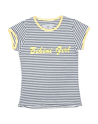 MACCHIA J T-shirt Blu notte 90% Cotone, 10% Fibra di metallo