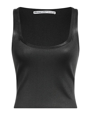 ALEXANDER WANG Top Black 79% Polyester, 19% Polyamide, 2% Elastane