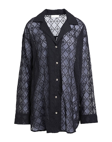 TOPSHOP Lace shirts & blouses Black 100% Polyester