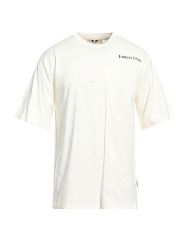 MSGM T-shirt Avorio 100% Cotone organico