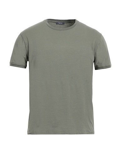 ROSSOPURO T-shirt Verde militare 90% Cotone, 10% Elastan