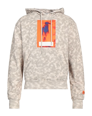 HERON PRESTON Hooded track jacket  Grey 100% Cotton, Polyester