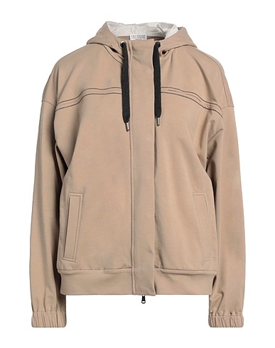 BRUNELLO CUCINELLI Hoodie Hellbraun 98% Baumwolle, 2% Elastan, Ecobrass