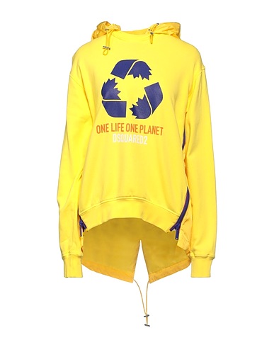 DSQUARED2 Felpa Giallo 100% Cotone, Elastan