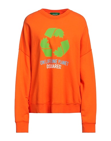 DSQUARED2 Felpa Arancione 100% Cotone