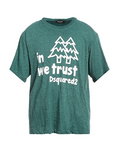 DSQUARED2 T-shirt Green 88% Cotton, 12% Viscose