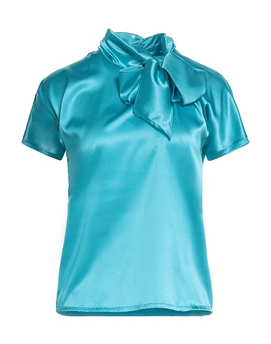 JUCCA Top 365 Azzurro 94% Seta, 6% Elastan