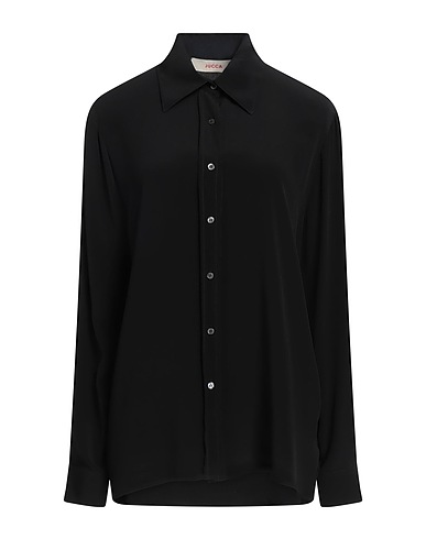 JUCCA Solid colour shirts & blouses Black 69% Acetate, 31% Silk