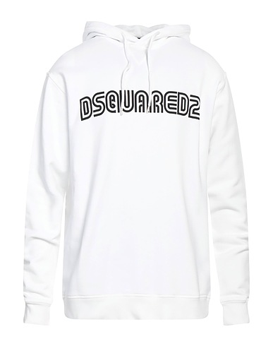 DSQUARED2 Felpa Bianco 100% Cotone, Elastan