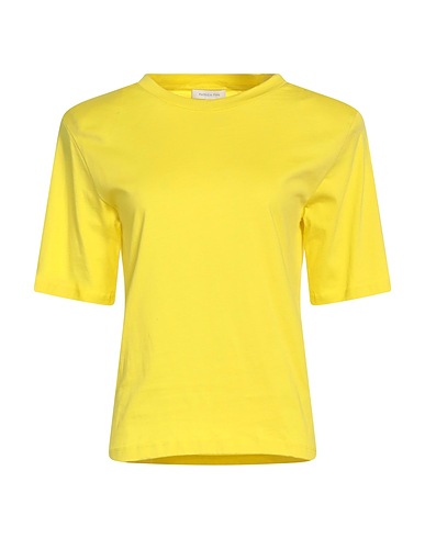 PATRIZIA PEPE Basic T-Shirt Yellow 100% Cotton
