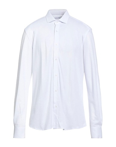 MASSIMO REBECCHI Solid color shirt White 100% Cotton