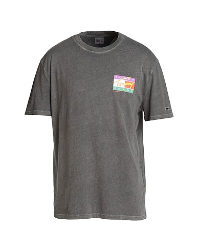 TOMMY JEANS T-shirt Grigio 100% Cotone