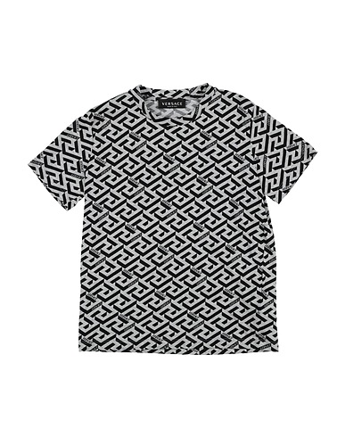 VERSACE YOUNG T-shirt Grigio 100% Cotone