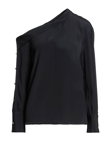 SIMONA CORSELLINI Top Black 83% Acetate, 17% Silk