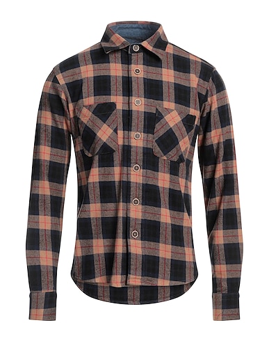 BL.11  BLOCK ELEVEN Checked shirt Blue 100% Cotton