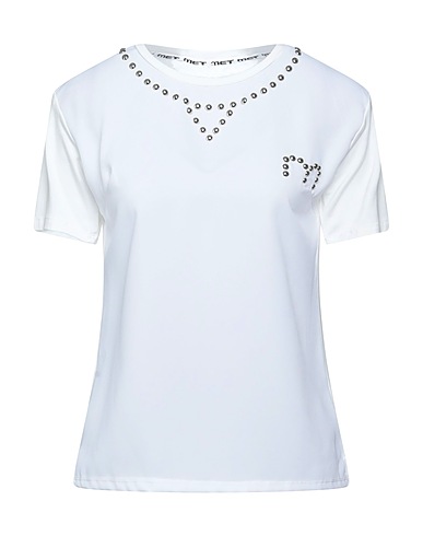 MET JEANS T-shirt White 95% Viscose, 5% Elastane