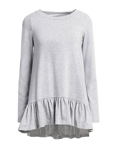 ROSÉ A POIS Basic T-shirt Light grey 94% Cotton, 6% Elastane