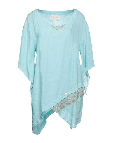 ELISA CAVALETTI by DANIELA DALLAVALLE Top Sky blue 100% Linen, Polyamide, Polyester
