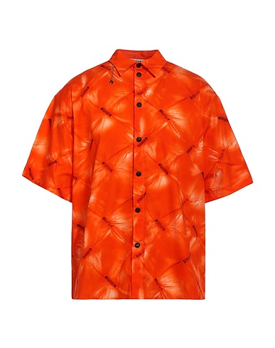 MSGM Patterned shirt Orange 100% Cotton