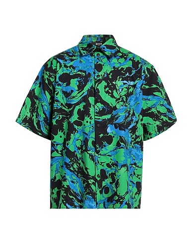 MSGM Patterned shirt Green 100% Cotton