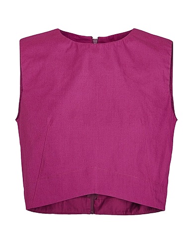 8 by YOOX Crop top ORGANIC COTTON SLEEVELESS CROP TOP
 Malva 100% Cotone
