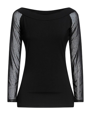 MET JEANS Top Schwarz 93% Rayon, 7% Elastan