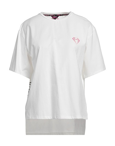 MET JEANS T-shirt Ivory 95% Cotton, 5% Elastane