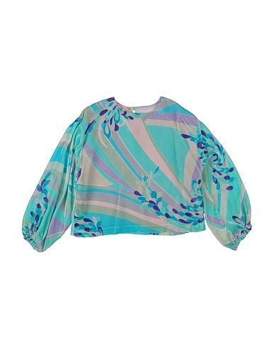 PUCCI Top Tūrkis 74% Viskose, 26% Seide