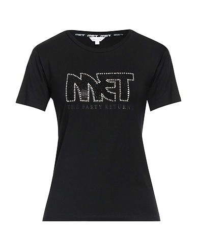 MET JEANS T-shirt Black 95% Viscose, 5% Elastane
