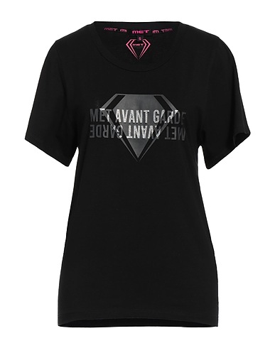 MET JEANS T-shirt Black 95% Cotton, 5% Elastane