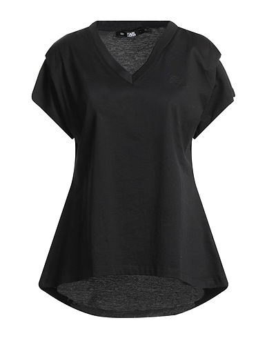 KARL LAGERFELD Basic T-shirt Black 100% Organic cotton