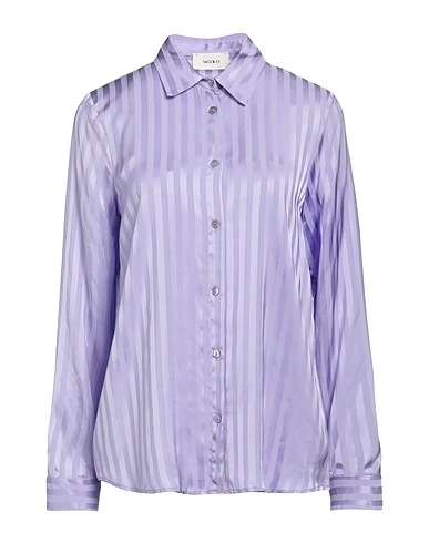 VICOLO Striped shirt Lilac 100% Viscose