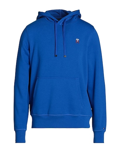 TOMMY HILFIGER Hooded sweatshirt Bright blue 63% Cotton, 37% Recycled polyester