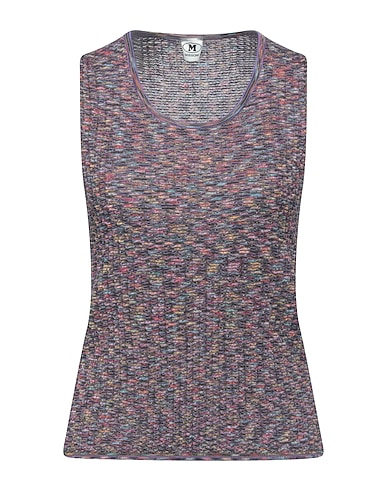 M MISSONI Top Purple 81% Cotton, 19% Wool