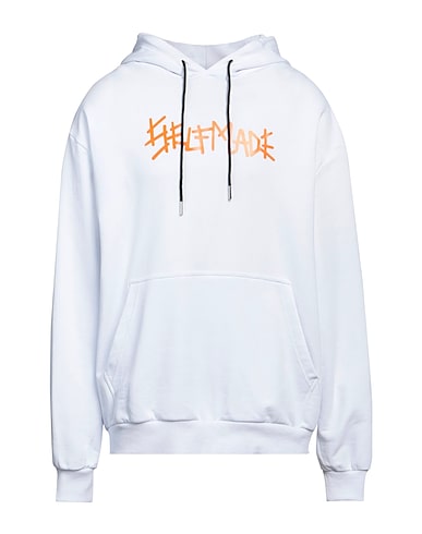 SELF MADE by GIANFRANCO VILLEGAS Hooded track jacket  White 100% Cotton