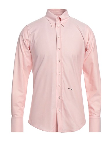 DSQUARED2 Solid color shirt Pink 100% Cotton