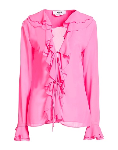 MSGM Solid color shirts & blouses Fuchsia 100% Polyester