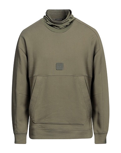C.P. COMPANY Sweatshirt Militärgrün 100% Baumwolle, Polyamid, Elastan