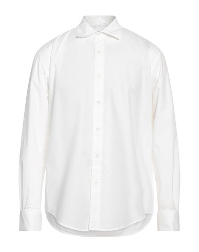 GRIFONI Solid colour shirt White 100% Cotton