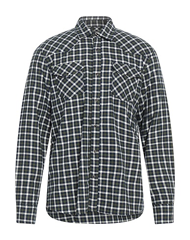 REIGN Checked shirt Military green 100% Cotton
